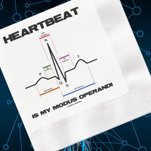 Herzschlag ist mein Modus Operandi Sinus Rhythmus Serviette