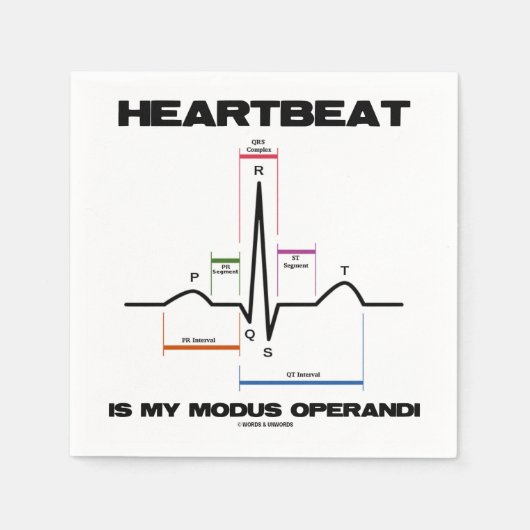 Herzschlag ist mein Modus Operandi Sinus Rhythmus Serviette (Vorderseite)