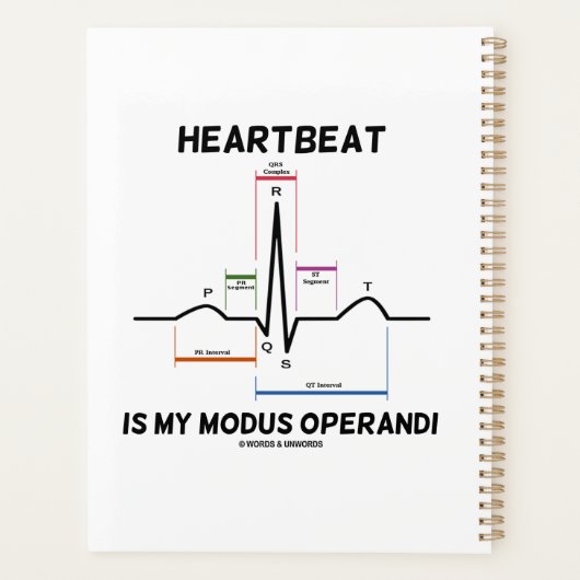 Herzschlag ist mein Operandi-Elektrokardiogramm Planer (Rückseite)