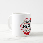 Herzschlag Kaffee-Tasse Kaffeetasse (Vorderseite Links)