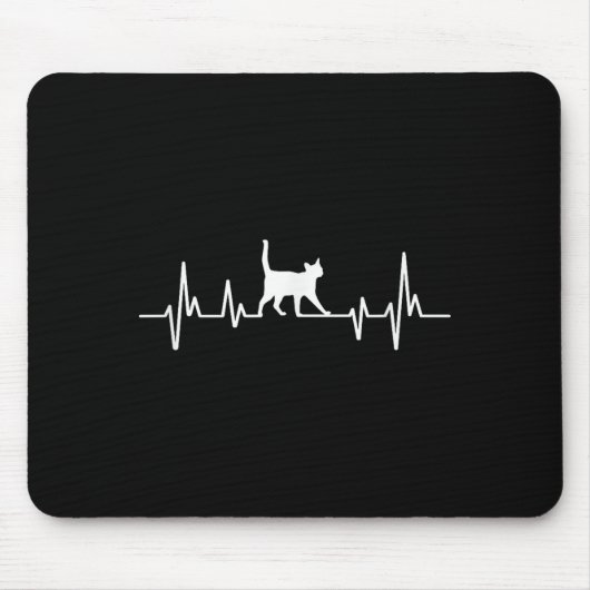 Herzschlag-Katze  Mousepad (Vorne)
