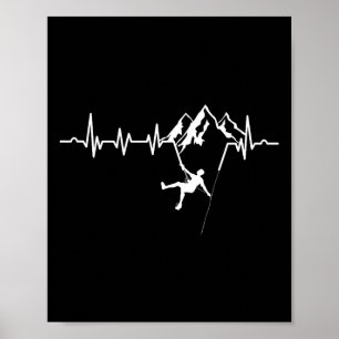 Herzschlag Kletter Boulder Mountaineering Poster