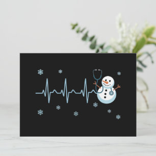 Herzschlag Krankenpfleger Schneemann Weihnachten