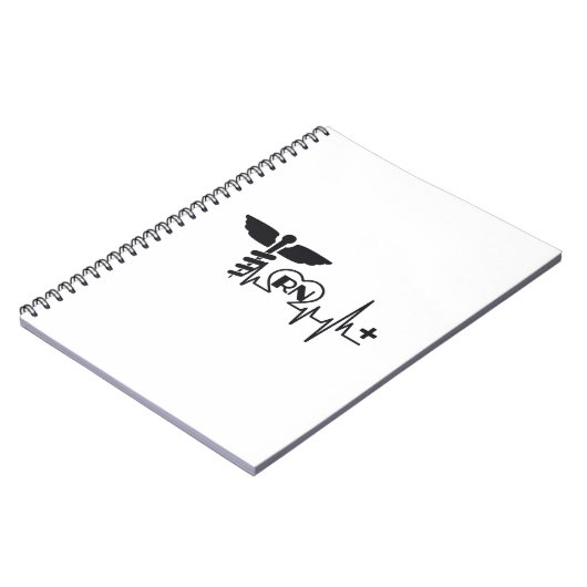 Herzschlag-Krankenschwester RN-Geschenk Notizblock (Linke Seite)