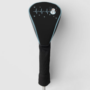 Herzschlag Krankenschwester Schneemann Weihnachten Golf Headcover