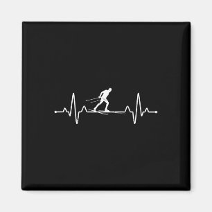 Herzschlag Langlauf Wintersportbiath Magnet