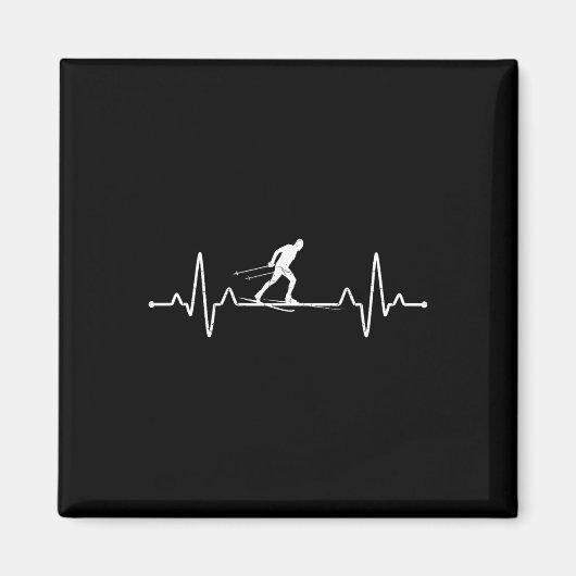 Herzschlag Langlauf Wintersportbiath Magnet (Vorne)