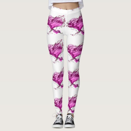 Herzschlag Leggings (Vorderseite)