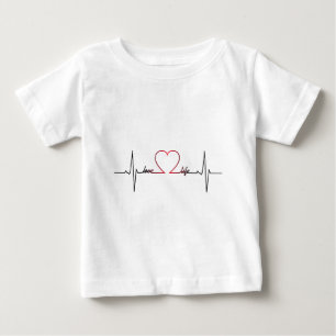 Herzschlag Liebe Leben inspirierend Zitat Baby T-shirt