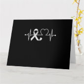 Herzschlag Lungenkrebs Bewusstsein Karte (Gelbe Blume)