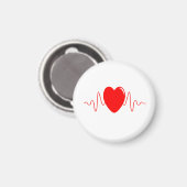 Herzschlag Magnet (Vorderseite/Rückseite)