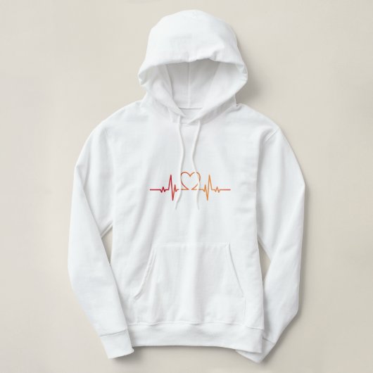 Herzschlag - Medizin - Krankenpflege Hoodie (Design vorne)