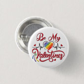 Herzschlag, mein Valentin Button (Vorne & Hinten)