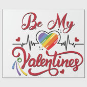 Herzschlag, mein Valentin Geschenkpapier (Flach)