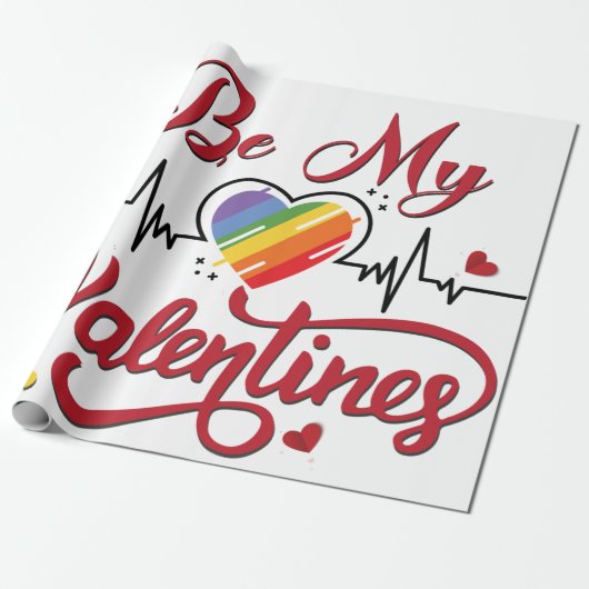 Herzschlag, mein Valentin Geschenkpapier (Ungerollt)
