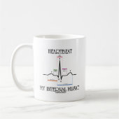 Herzschlag Meine interne Musik (EKG/EKG Heartbeat) Kaffeetasse (Links)