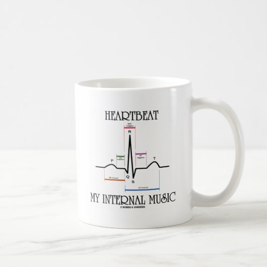 Herzschlag Meine interne Musik (EKG/EKG Heartbeat) Kaffeetasse (Rechts)