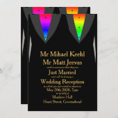 Herzschlag mit dem Pride Gay Empfang Einladung (Vorne/Hinten)