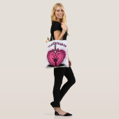 Herzschlag Pink Heart Custom Tasche (Am Model)