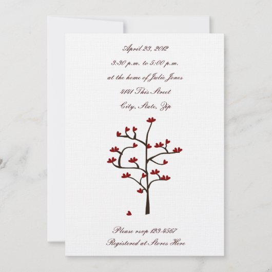 Herzschlag Polterabend Einladung (Vorderseite)