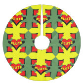 Herzschlag Polyester Weihnachtsbaumdecke (Vorderseite)