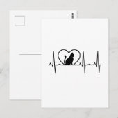 Herzschlag Postkarte (Vorne/Hinten)