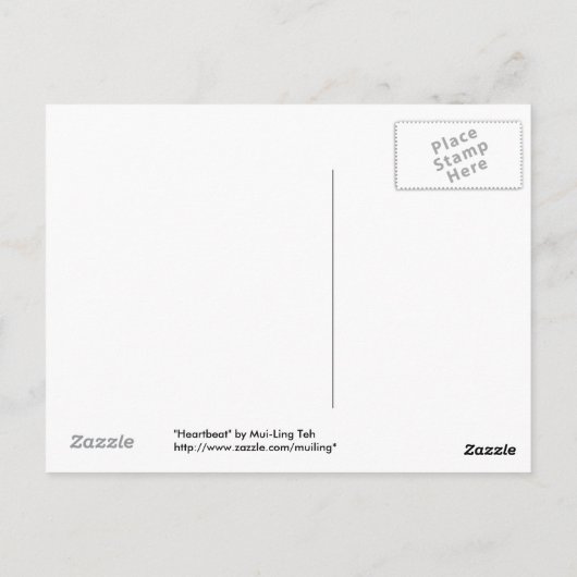 Herzschlag Postkarte (Rückseite)