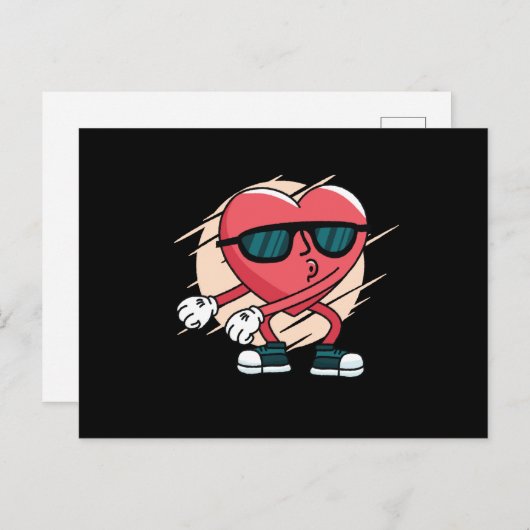 Herzschlag Postkarte (Vorne/Hinten)