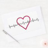 Herzschlag Rechteckiger Aufkleber (Umschlag)