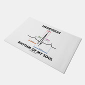 Herzschlag-Rhythmus meines Elektrokardiogramms des Fußmatte (Schrägansicht)