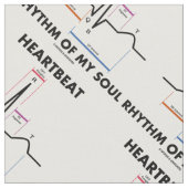 Herzschlag-Rhythmus meines Elektrokardiogramms des Stoff (Nahaufnahme)