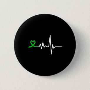 Herzschlag Ribbon psychische Gesundheit Bewusstsei Button