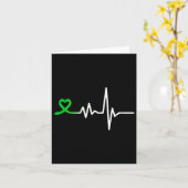 Herzschlag Ribbon psychische Gesundheit Bewusstsei Karte (Gelbe Blume)