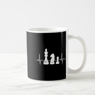 Herzschlag Schach - König Springer Bauer Schachfig Kaffeetasse