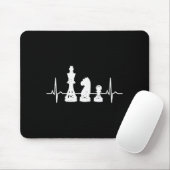 Herzschlag-Schach - König-Springer-Bauer-Schachfig Mousepad (Mit Mouse)