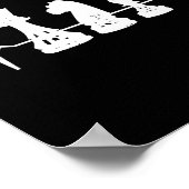 Herzschlag Schach - König Springer Bauer Schachfig Poster (Ecke)