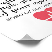 Herzschlag Schneller romantischer Bibelpreis Poster (Ecke)