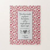 Herzschlag schneller | Zitat der romantischen Bibe Puzzle (Vertikal)