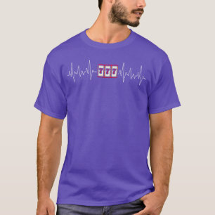 Herzschlag-Slot-Maschine-Casino-Glücksspiel-Poker T-Shirt