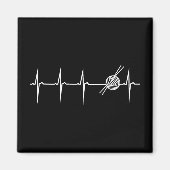 Herzschlag Stricken Magnet (Vorne)