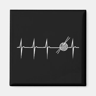 Herzschlag Stricken Magnet