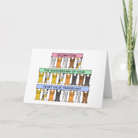 Herzschlag Transplantation Jahrestag Herzlichen Gl Karte (Vorderseite)