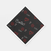 Herzschlag und Glück Serviette (Ecke)