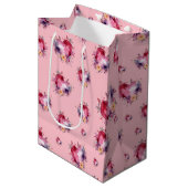 Herzschlag Valentine Mittlere Geschenktüte (Vorderseite Schrägansicht)