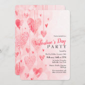 Herzschlag Valentinstag Einladung (Vorne/Hinten)