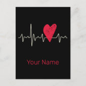 Herzschlag Valentinstag oder Muttertag Feiertagspostkarte (Vorderseite)