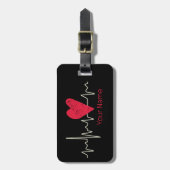 Herzschlag Valentinstag oder Muttertag Gepäckanhänger (Vorderseite vertikal)
