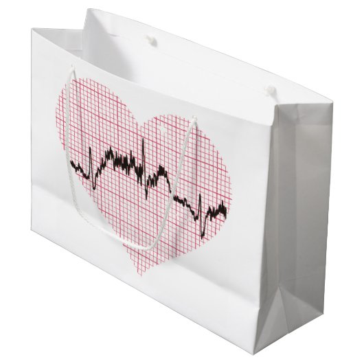 Herzschlag VII Große Geschenktüte (Vorderseite Schrägansicht)