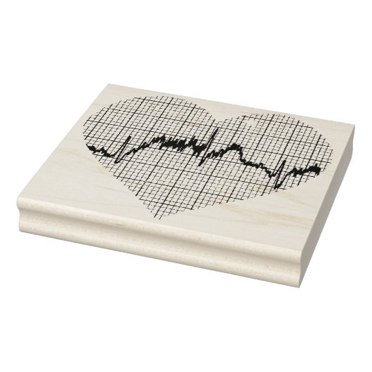 Herzschlag VII Gummistempel (Stempel)