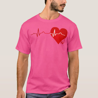 Herzschlag Wandern Berg Cooles Camping T-Shirt